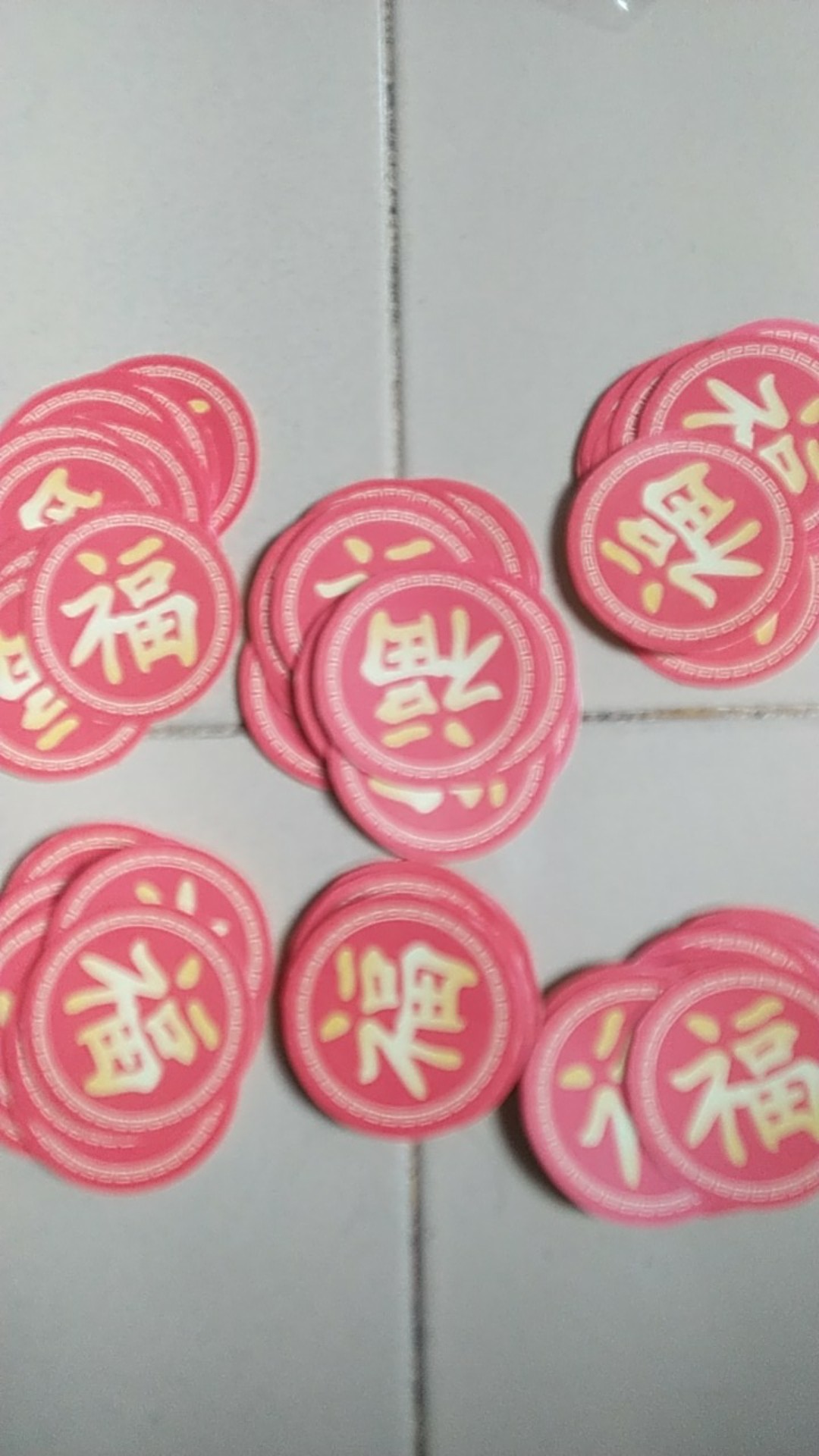 Stiker / Sticker Fu (luck, Happines) Imlek Kado Souvenir Kue