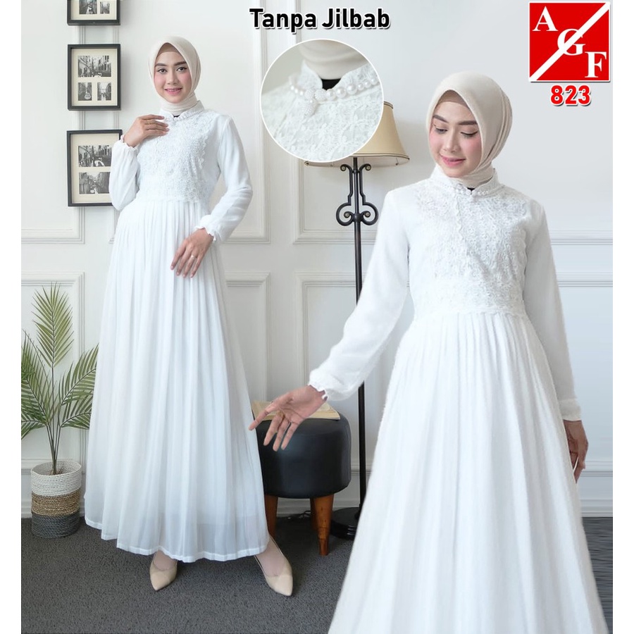 Melsa Maxi Dress | Kondangan Series | OOTD Korean Style | OOTD Hijab Muslim Remaja Lucu Cocok Buat M