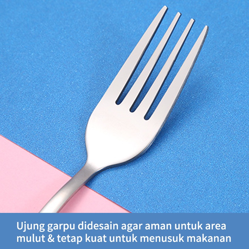 Letyeah &amp; Anantagt 3 in 1 Set Alat Makan stainless steel garpu sumpit sendok set 410/Set Peralatan Makan Perjalanan Portabel/yang dapat dilepas