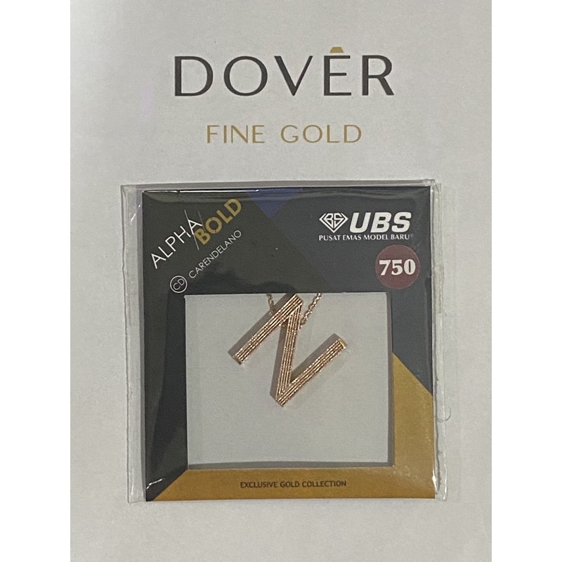 Kalung Huruf Emas UBS Carendelano Alpha Bold Kadar 750 75 Alphabet Alfabet Rose Gold Kado Kalung Huruf Emas UBS Carendelano Alpha Bold Kadar 750 75 Alphabet Alfabet Rose Gold Kado
