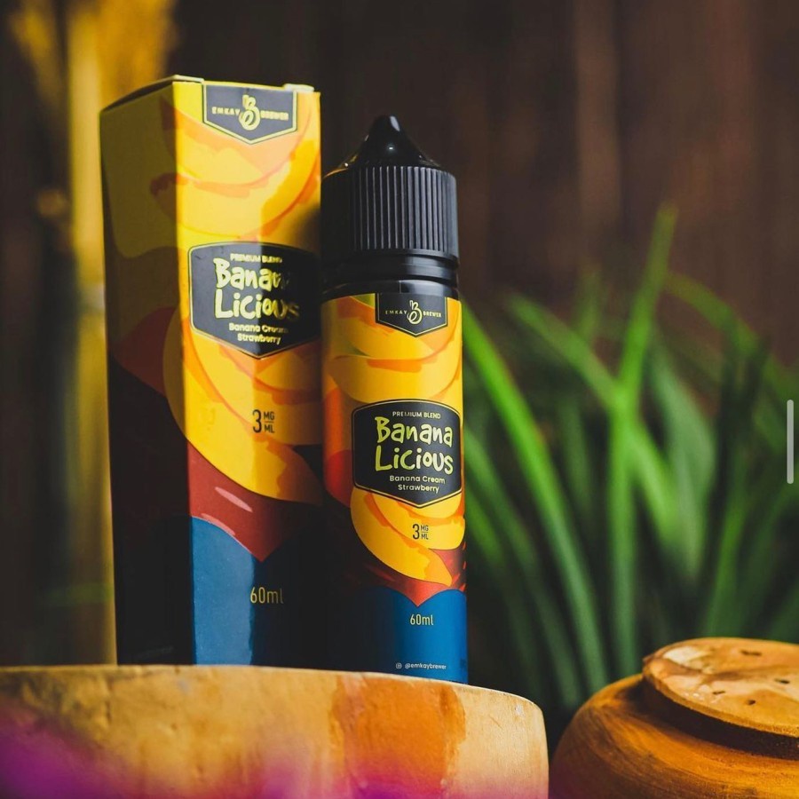 Liquid vape Bananalicious Strawberry Banana Licious Cream