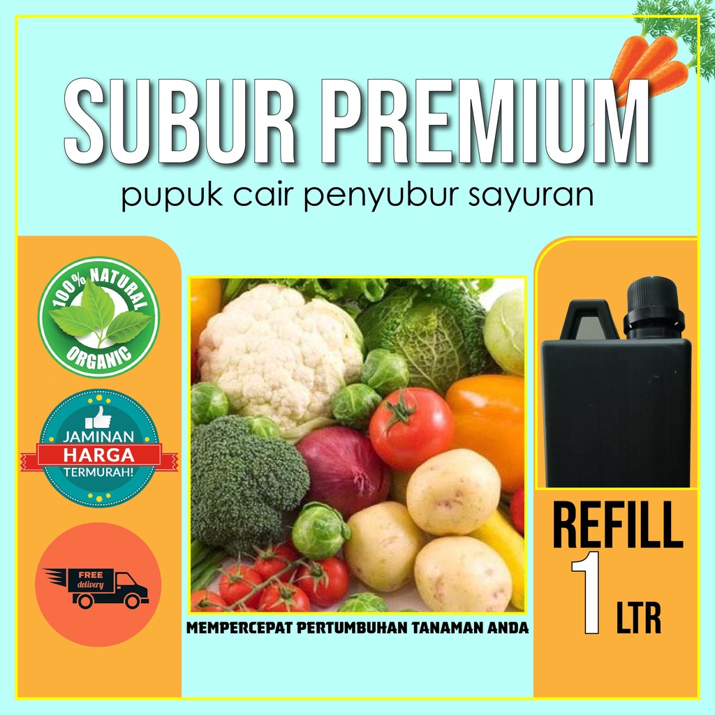 CAIRAN PENYUBUR SAYURAN 1 LITER SUBUR Obat Pupuk Cair Perangsang Vitamin Booster Sayur Premium Bagus