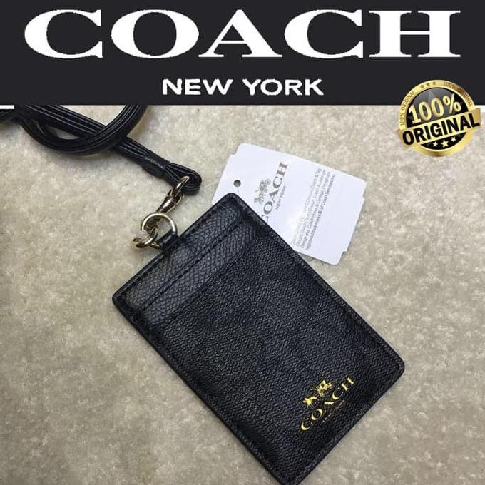 

COACH Id Lanyard In Colorblock Signature Canvas 100% AUTHENTIC!