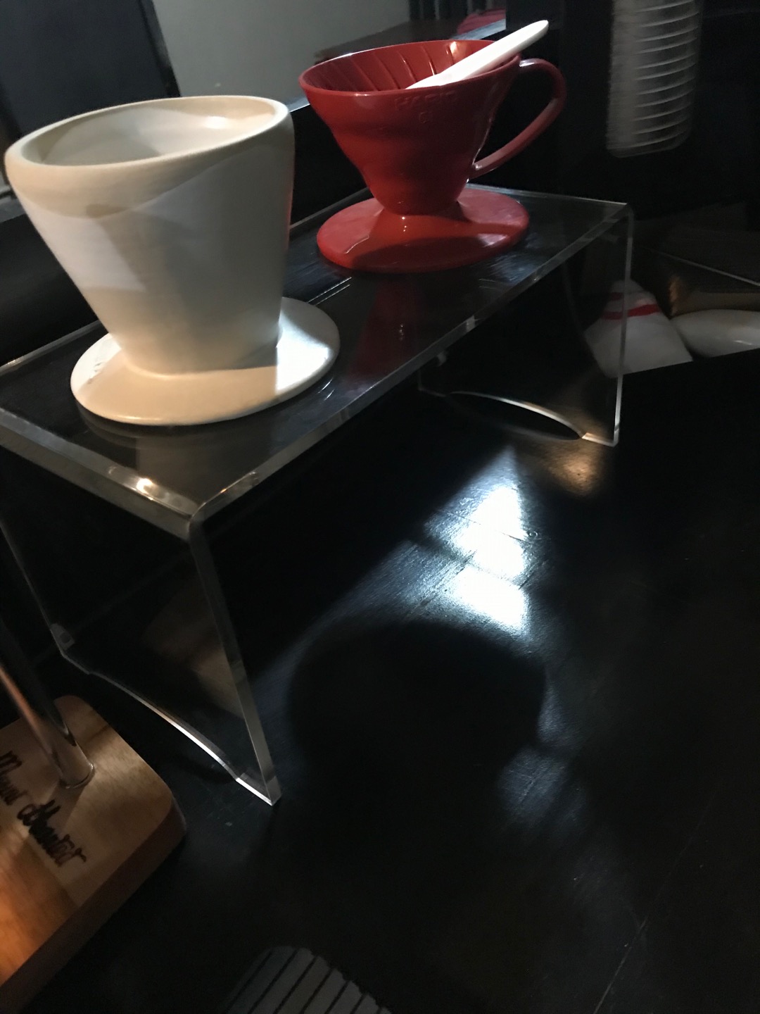 Pour Over Stand V60 Coffee Stand Kopi Drip Station 2 Hole Acrylic