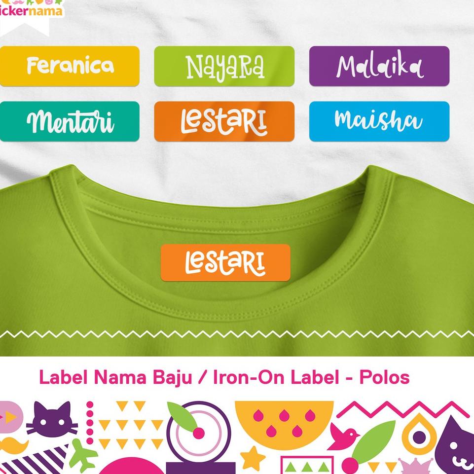 

Ready Label Nama Baju, Label Nama Kain, Label Setrika, Iron-On Label Polos ➙ 87