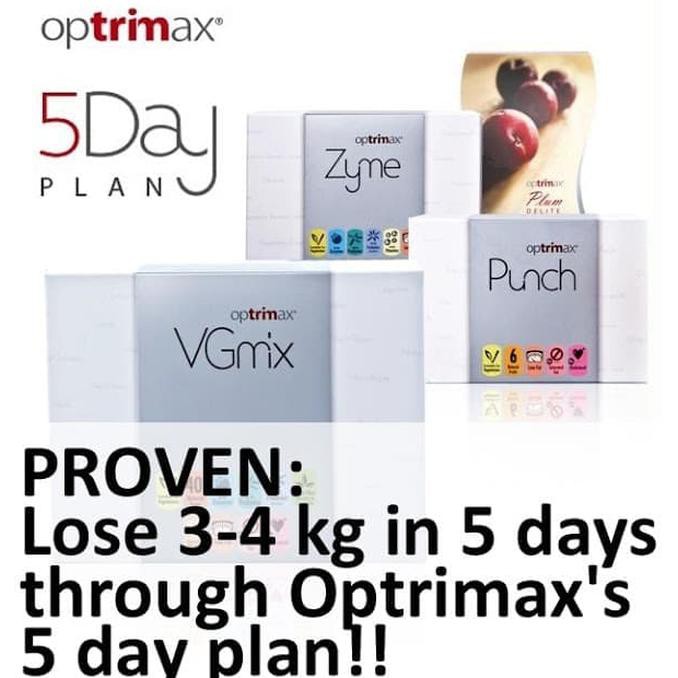 Diet-Sale-Terpercaya-123J456- Optrimax 5 Day Plan Diet Detox Free Botol Shaker - Punch, Ezy, Vgmix