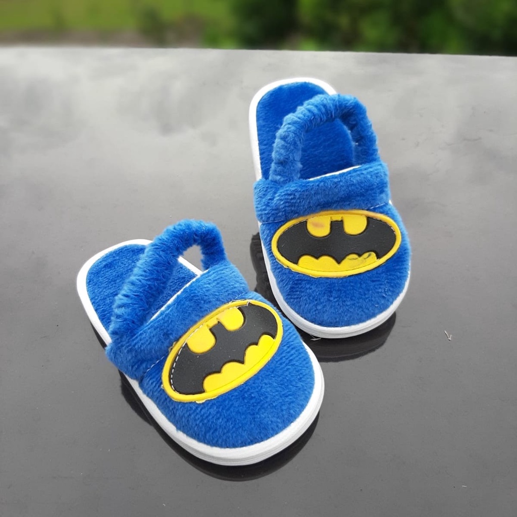 VINANDOZ STA02 Sepatu Sandal Anak Laki-laki Umur 1 2 3 tahun - Sandal Tali Anak Motif Batman - Anti slip