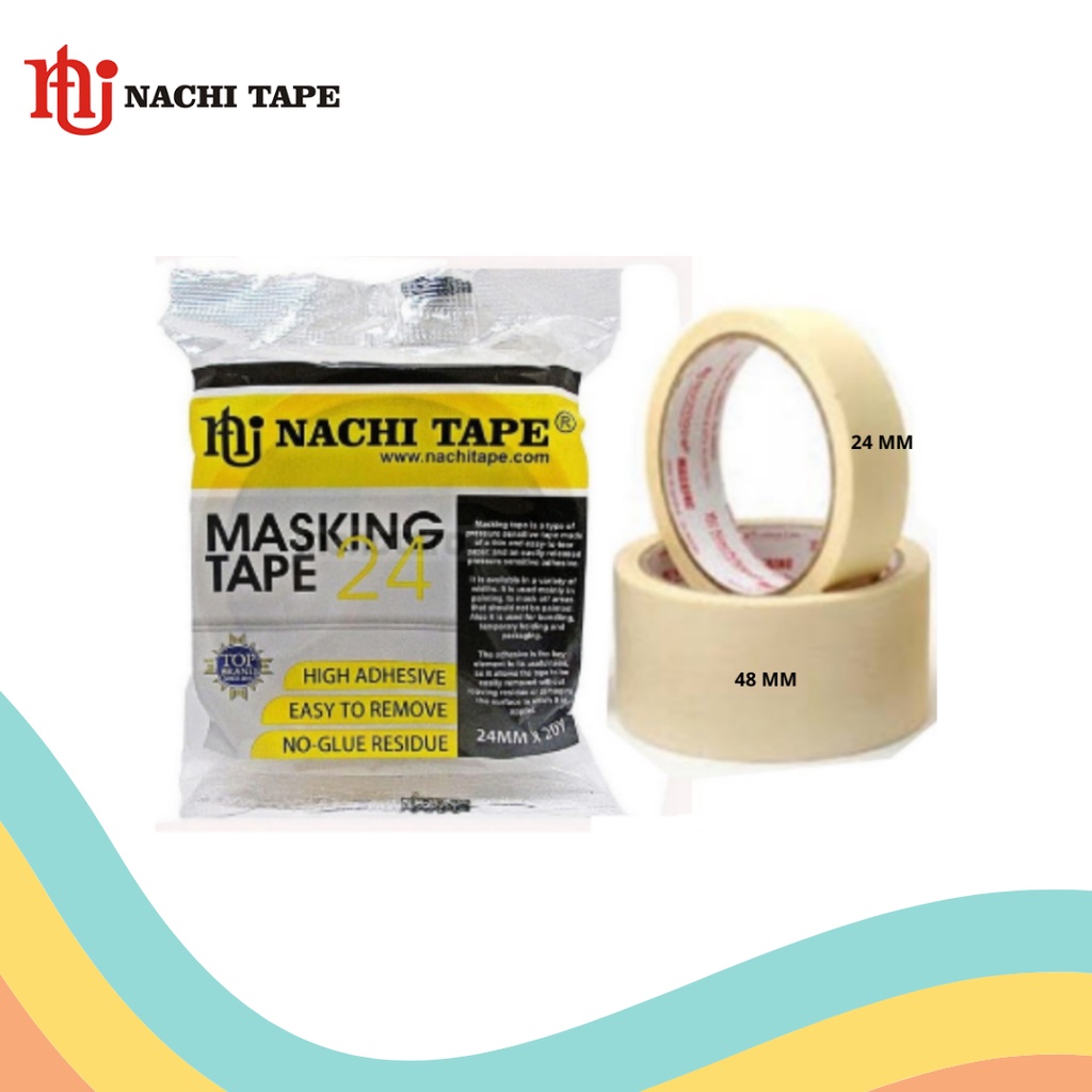 

ISOLASI KERTAS / MASKING TAPE NACHI 24 MM (1 PCS)