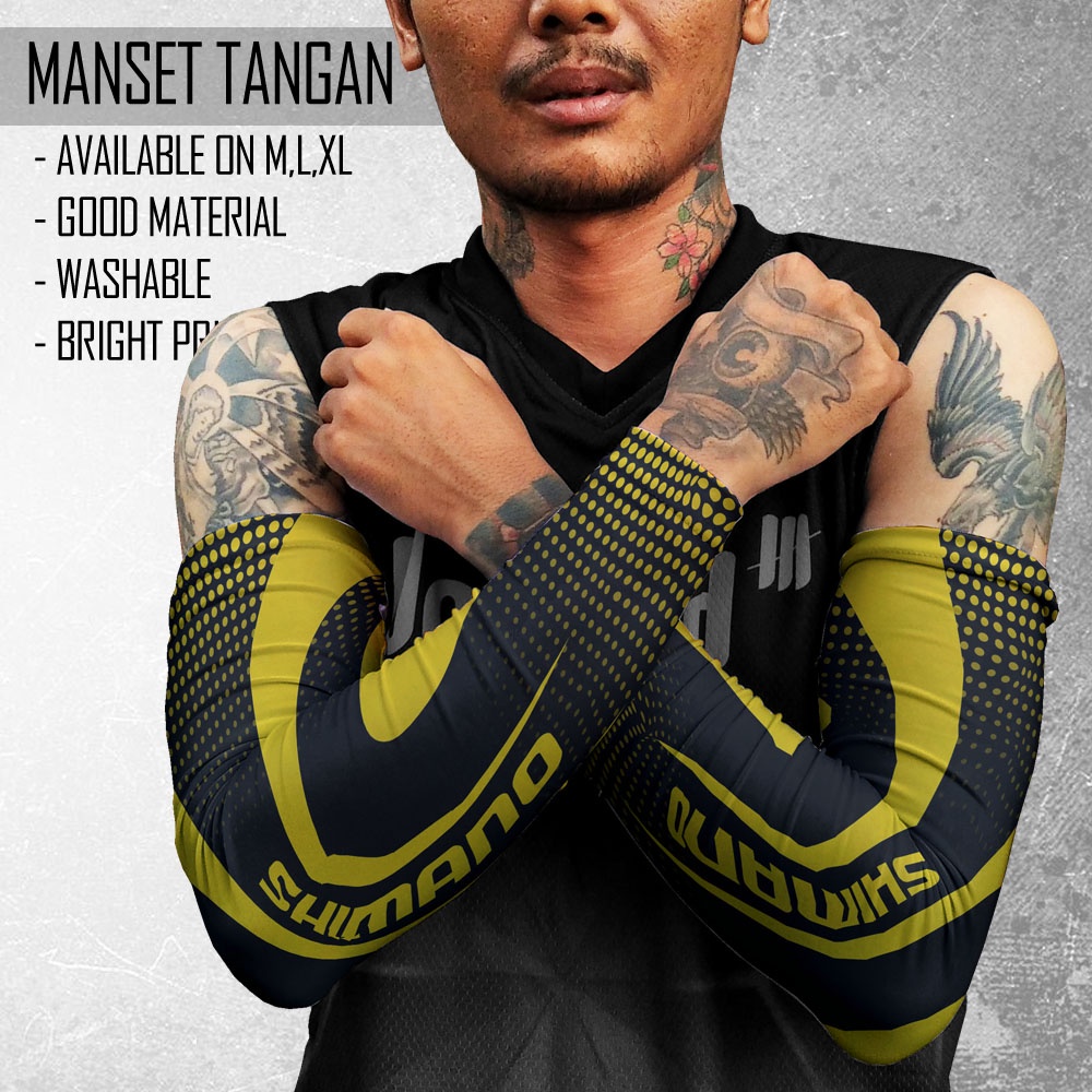 Manset Tangan Arm Sleeve Deker Lengan Pria Wanita Mancing Elastis 6 - Handsock Deker Tangan Voli