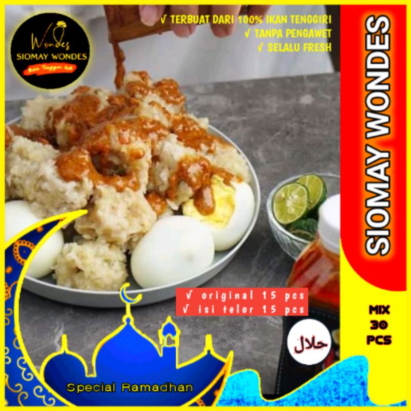 

SOMAY IKAN ISI TELOR MIX | SIOMAY FROZEN TENGGIRI MIX TELUR AYAM ISI 30 | SIOMAY WONDES