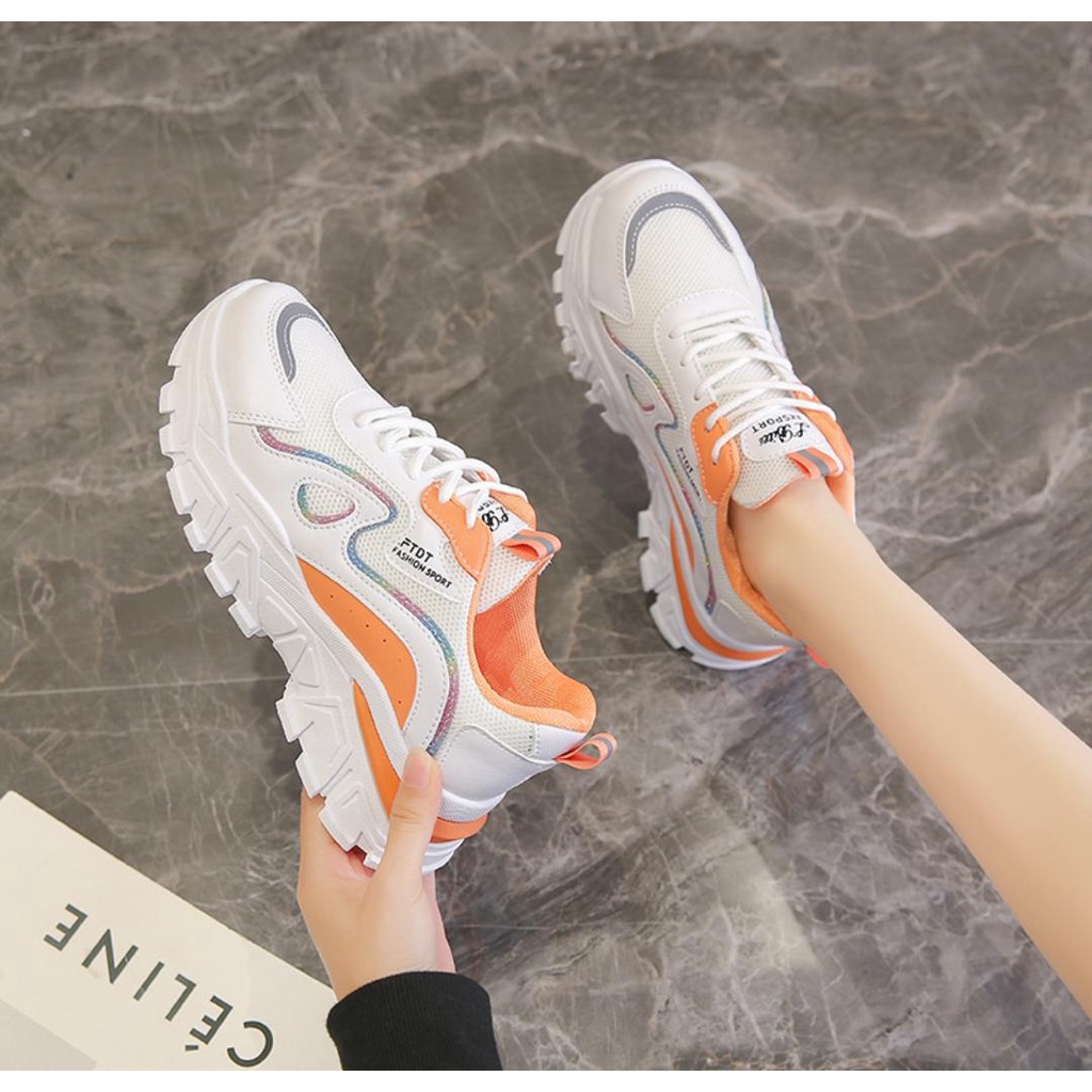 [FLASH SALE]Sepatu Cewek Import Original/Wanita Sneakers Import Korea Tinggi/618/Sepatu Wanita Murah