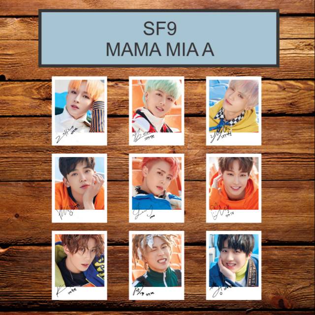 SF9 MAMA MIA SIGNED KPOP POLAROID