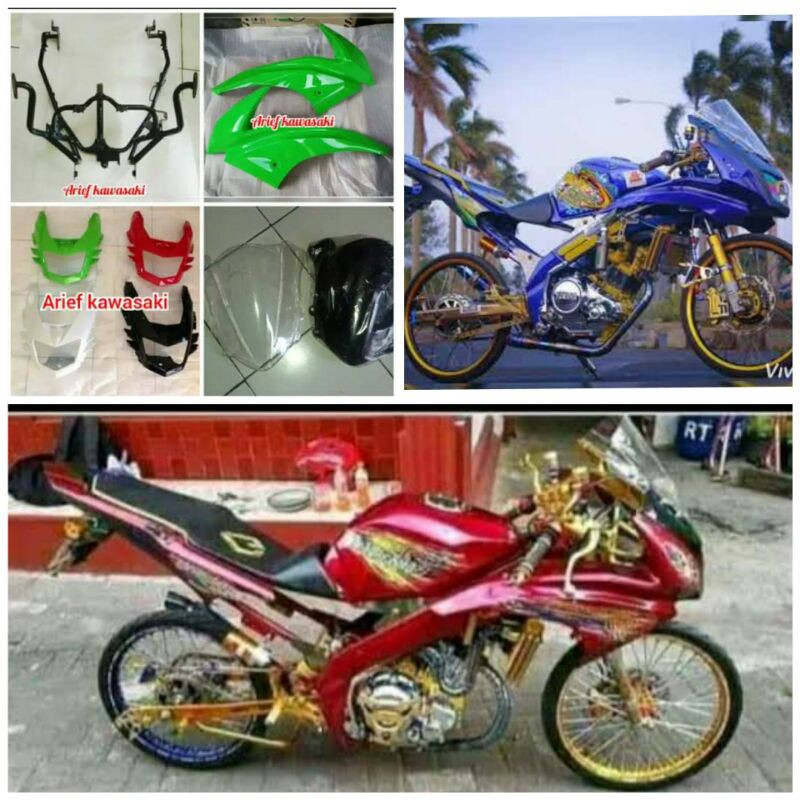 Body depan fairing coak full set vixion siluman ninja