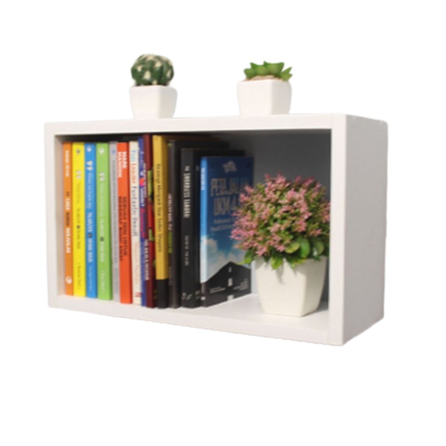 Mega_1688 rak dinding buku kotak - rak dinding kotak uk. 40x21x15 cm - rak dinding kubus minimalis MG932