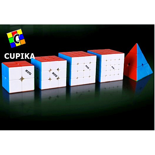 Rubik 2x2 QIYI ms Black base blackbase Magnetic Magnet Original