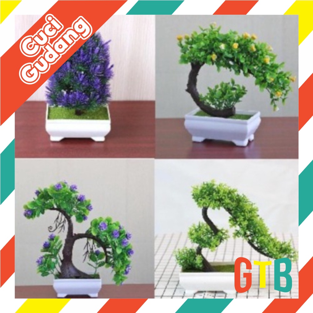 ❤️GTB❤️ POT Bunga Ornamen plastik Pajangan Dekorasi Ruangan Tanaman Hias Rumah/Kantor Artifisial R192 R193 R194 R196