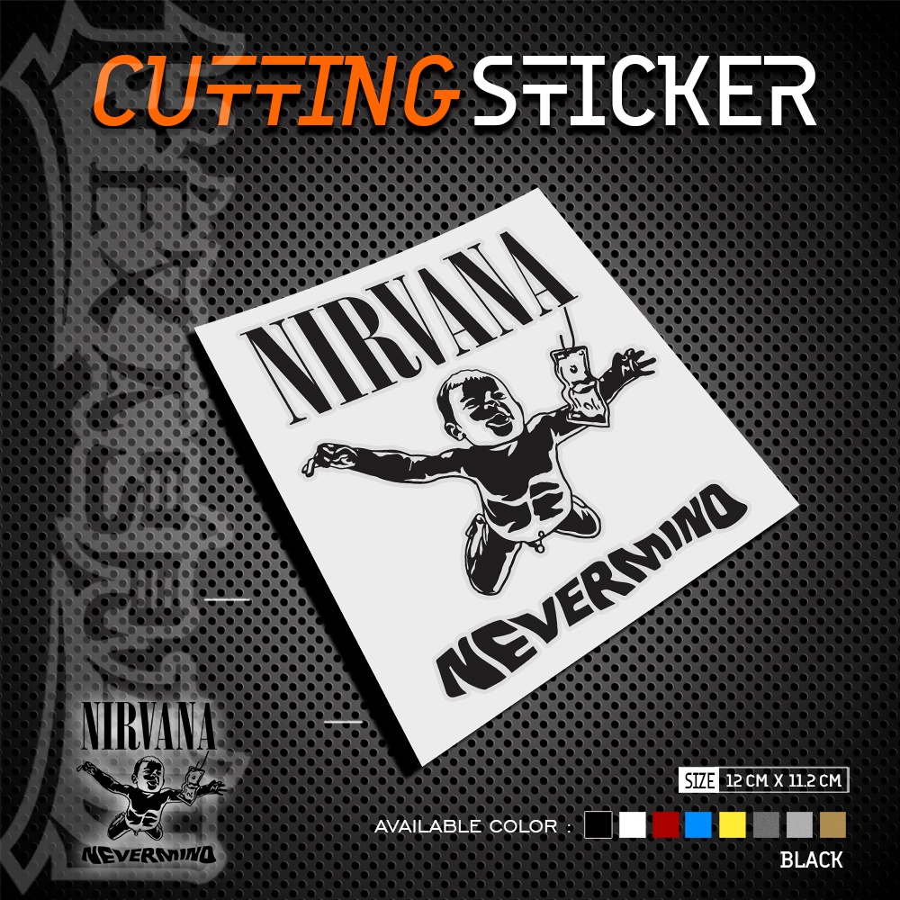Cutting Sticker Band Nirvana Nevermind | Stiker Cutting Band Nirvana Nevermind