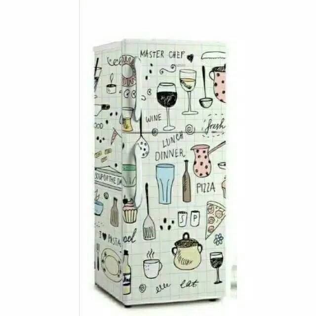 Sticker kulkas 2 pintu full body motif master chef