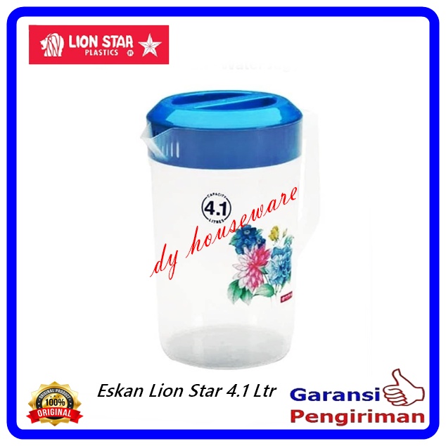 Teko Air 4.1 Liter Plastik Eskan Water Jug Teko Teh Panas Lion Star