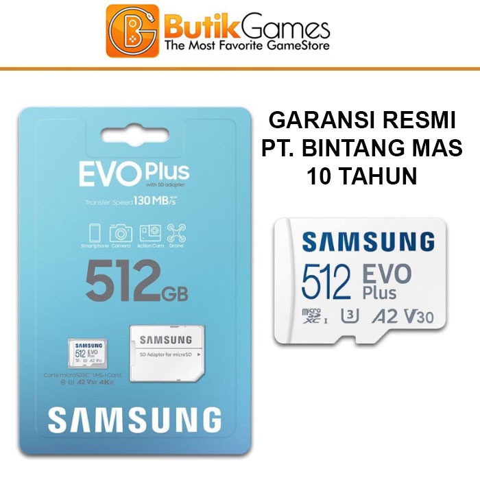 MicroSD Micro SD MicroSDXC Memory Card 512GB 512 gb EVO Plus Samsung