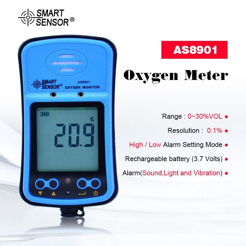 Oxygen Meter AS Smart Sensor O2 Detektor Tester AS