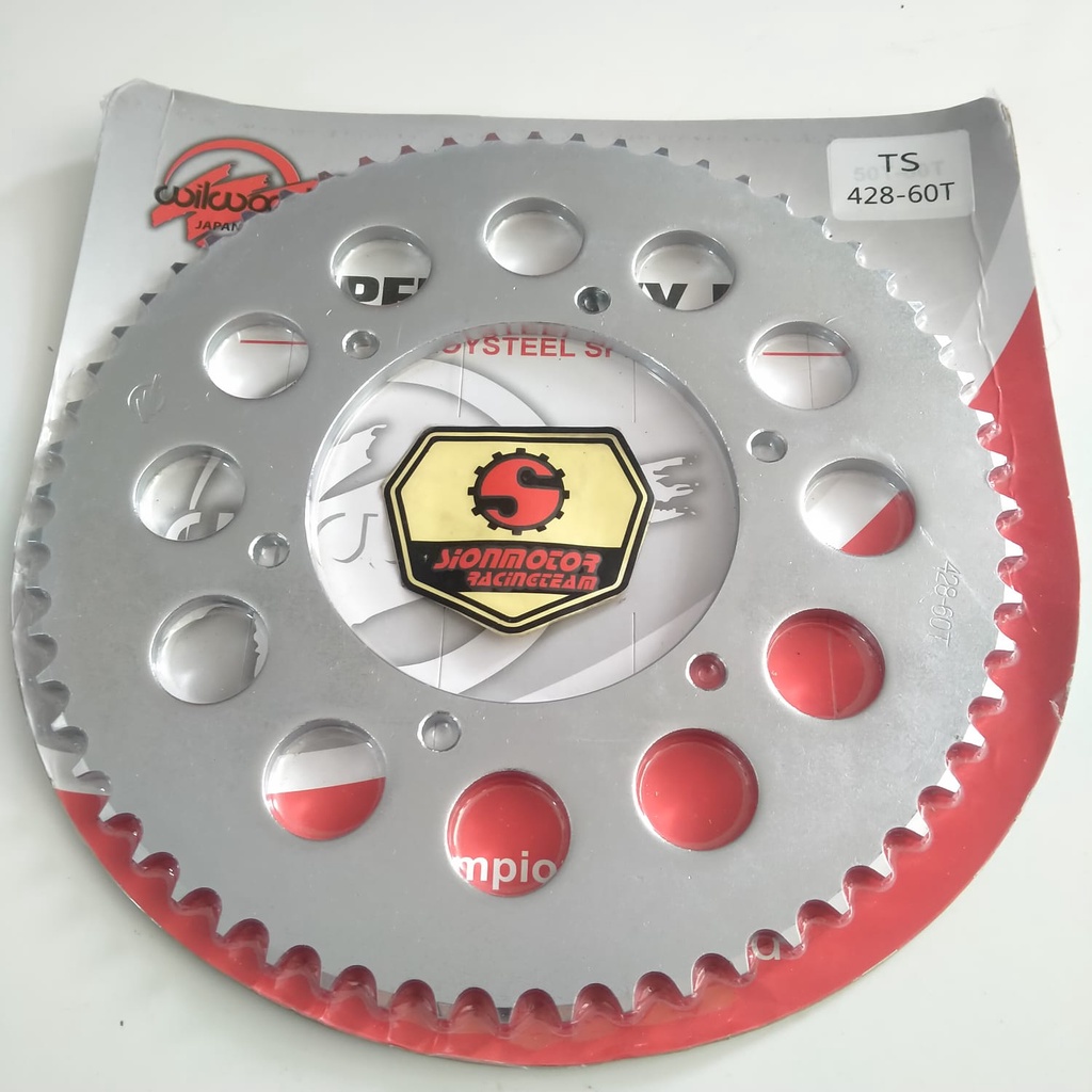 Gear Belakang / Sprocket Suzuki TS 125 428 - 60T Chrome Wilwood
