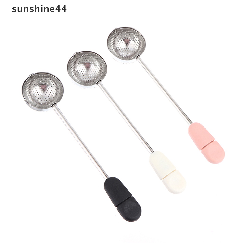 Sunshine Bola Saringan Teh Portable Bahan Stainless Steel Dengan Gagang 18.6cm