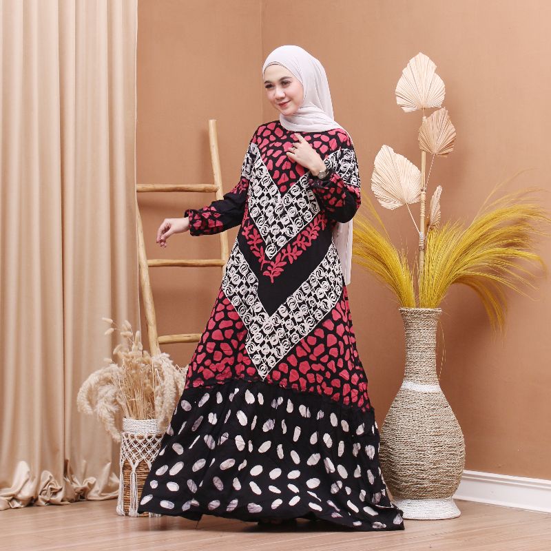 BISA COD // GAMIS TWILL RAYON JUMBO FIT TO XXXL LD 130 // HOMEY DRESS CANDI MEKAR