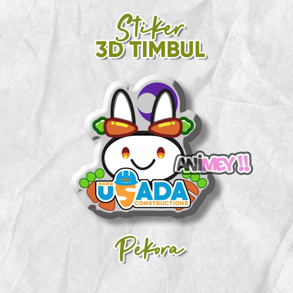 

Stiker Emblem 3D Pekora Logo / Stiker Anime Gaming Resin