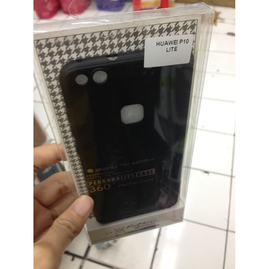 [termurah] Fashion Soft Jelly Metalic Case Huawei P10 Lite Hitam