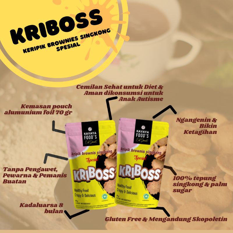 

Snack Autisme !! Gluten Free! Keripik Brownies Singkong Spesial Kavaya