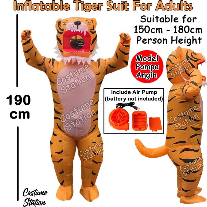 Kostum Tiger Macan / Costume Singa Lion Animal Hewan Binatang dewasa