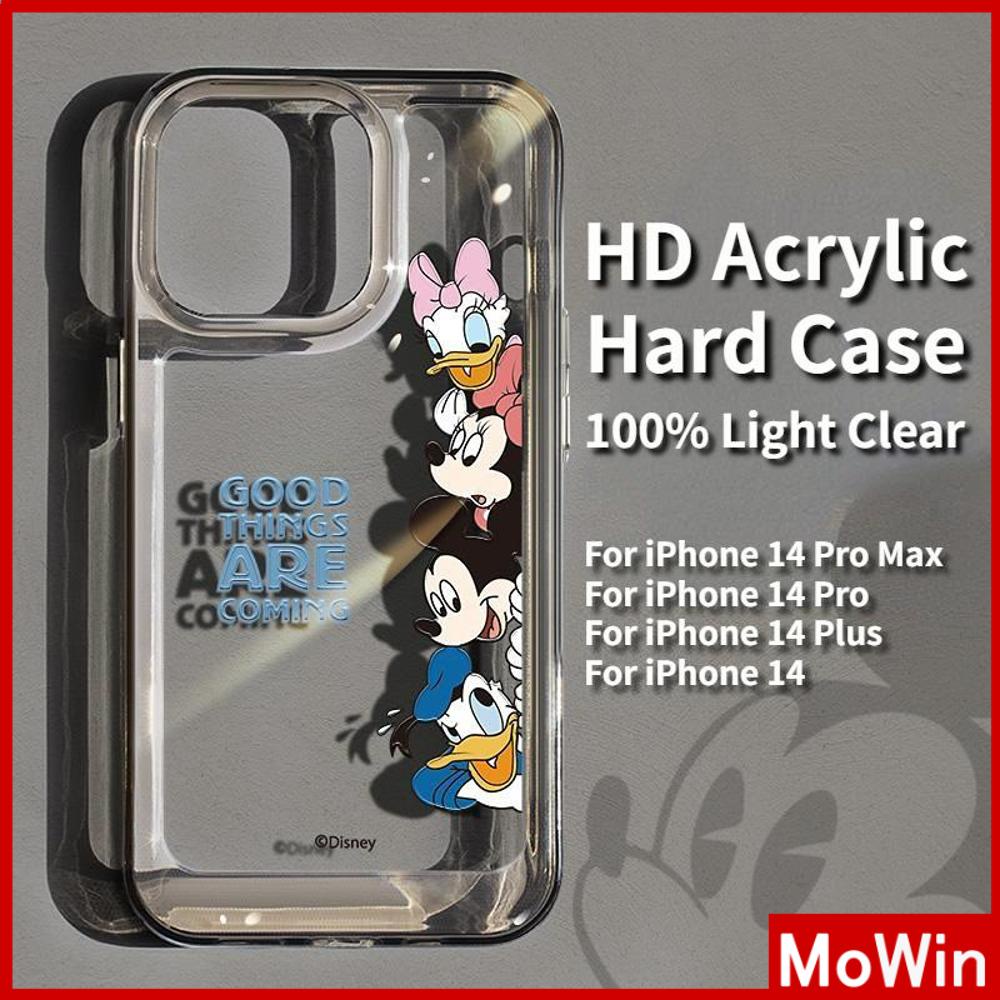 iPhone Case HD Acrylic High Quality Hard Case Clear Case Metal Button Protection Camera Shockproof Cartoon Cute Compatible For iPhone 14 Pro Max 14 Plus 13 Pro Max 12 11 XR 7Plus