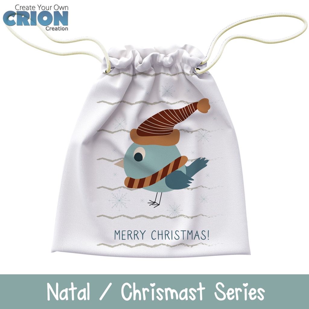 Full Print Pouch Serut Natal / Chrismast Series - Request Nama - By Crion