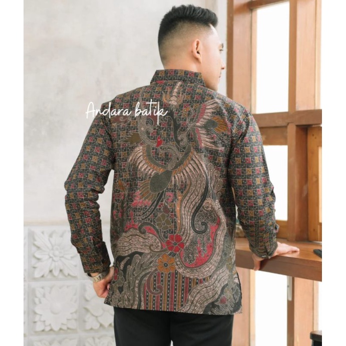 baju batik modern pria lengan panjang SEMPATI STAR