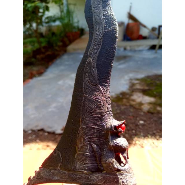 Keris singo barong luk 13 ngemut pamor lawe saukel