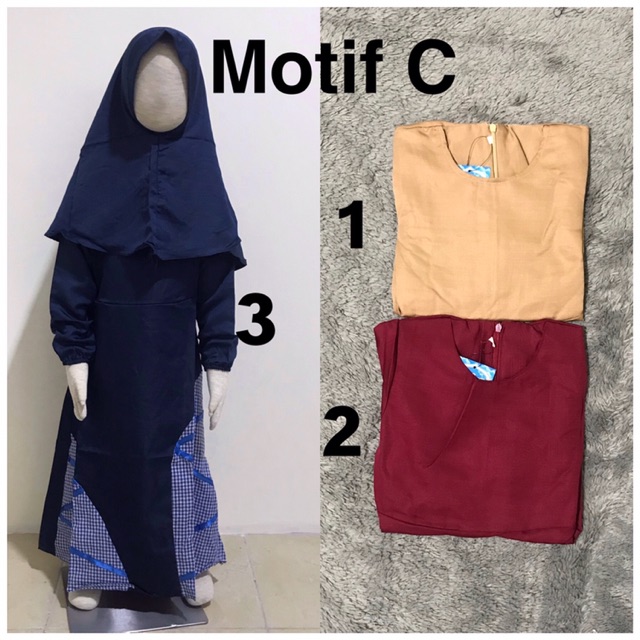 Gamis Anak / Baju Muslim Anak Scuba 1-5 tahun