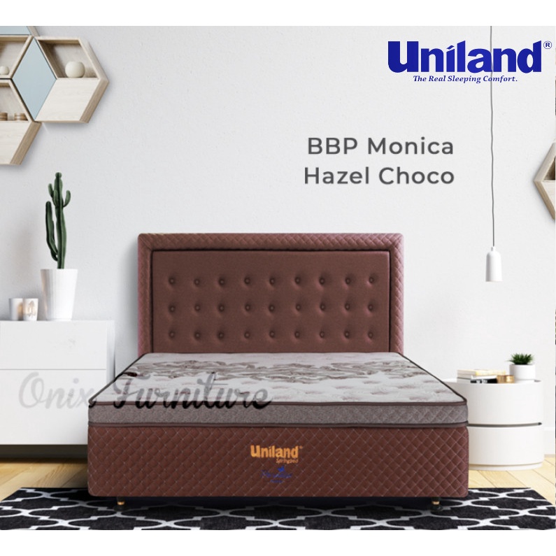 Springbed Fullset Uniland Beautybed Plushtop Monica, 100x200 Choco