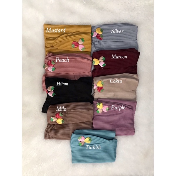 Hijab Anak PLISKET STRAWBERRY jersey