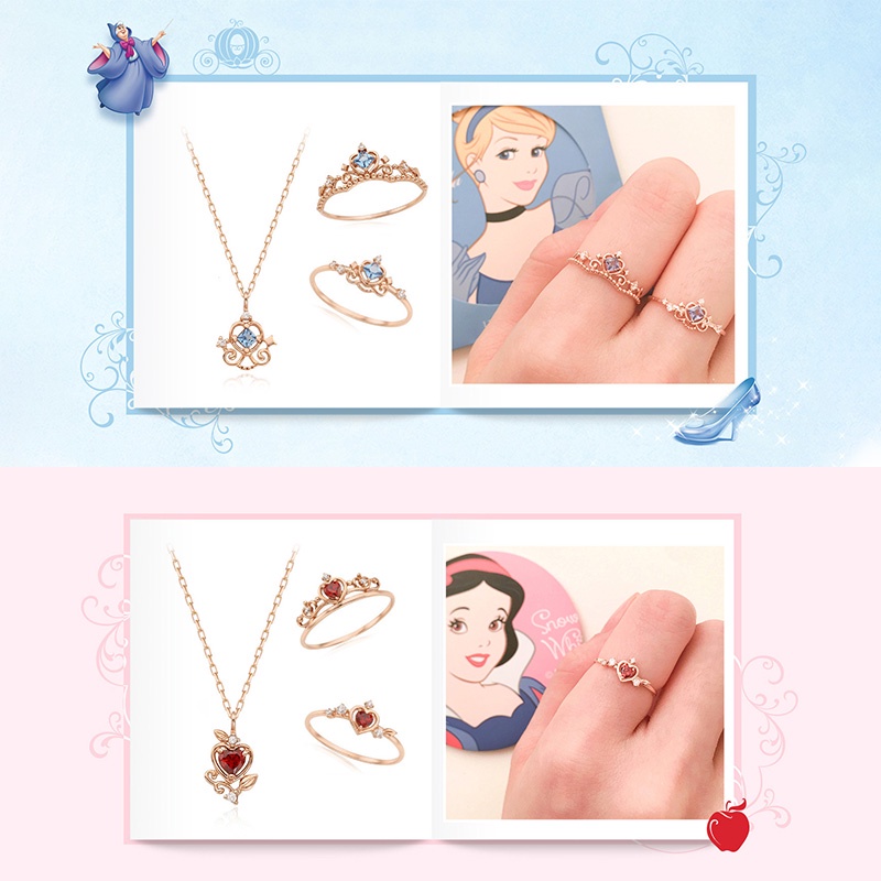 【Ready stock】❤️Disney Style Cincin Princess Ring 925 Perak Korea Disesuaikan Hadiah Lloyd Luxurious Jewellery Cincin Lucu Fashion Murah COD