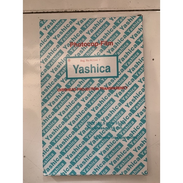

YASHICA PLASTIK MIKA ISI 50 LEMBAR / OVERHEAD PROJECTION TRANSPARENCY