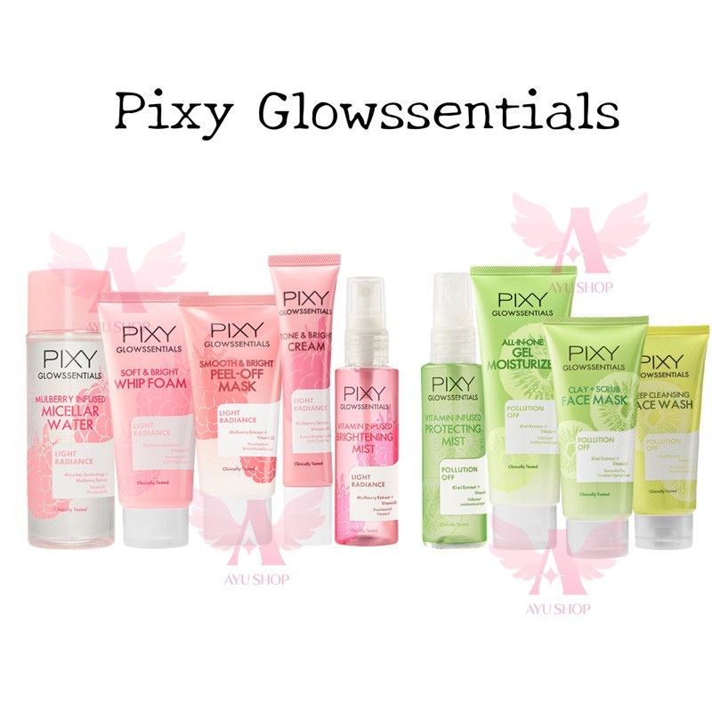 Pixy Glowssentials Light Radiant Pollution Off Micellar Cream Foam Mask Moisturizer Mist