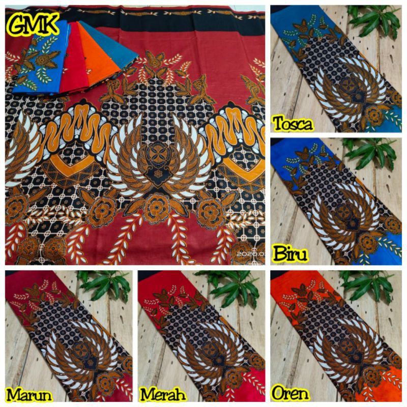 kain printing batik murah bahan seragam motif GMK