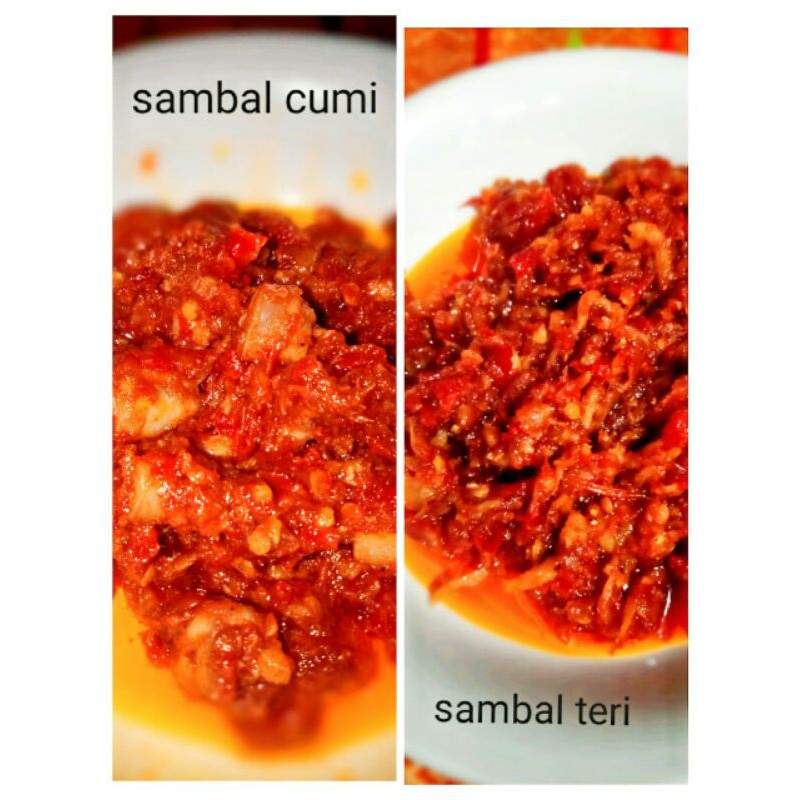 

2 pcs sambal varian teri dan cumi, sambal kemasan, sambal homemade