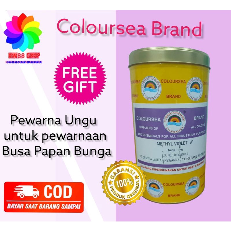 Pewarna Ungu untuk pewarnaan Busa papan bunga (Coloursea Brand)