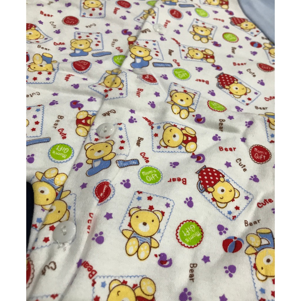 BAYIe - Baju Bayi model Jumper/Jumsuit/Sleepsuit motif BEAR MOM'S GIFT 0-6 bulan SNI 100% katun