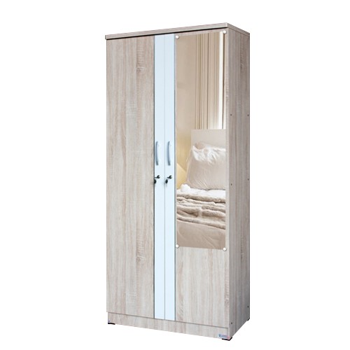 Lunar Lemari Pakaian 2 Pintu + Kaca Cermin LPT 011 - Khusus Jabodetabek
