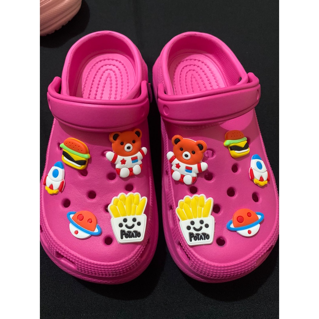 Sandal wanita remaja classic Bae Clog platform Jibbitz lucu / Sandal Fashion Wanita Mode Bae Clog