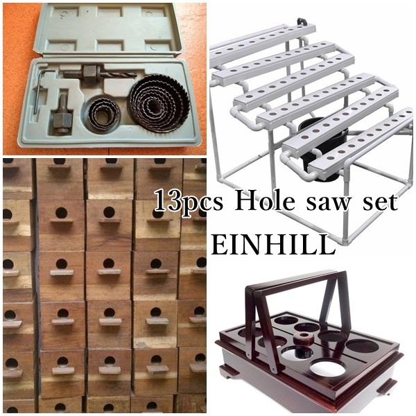 Hole saw Set 13pcs Einhill / Mata Bor Lubang Pipa Pvc 