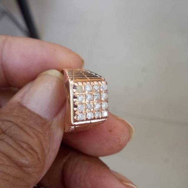 acc Berlian medan cincin petak laki laki berat